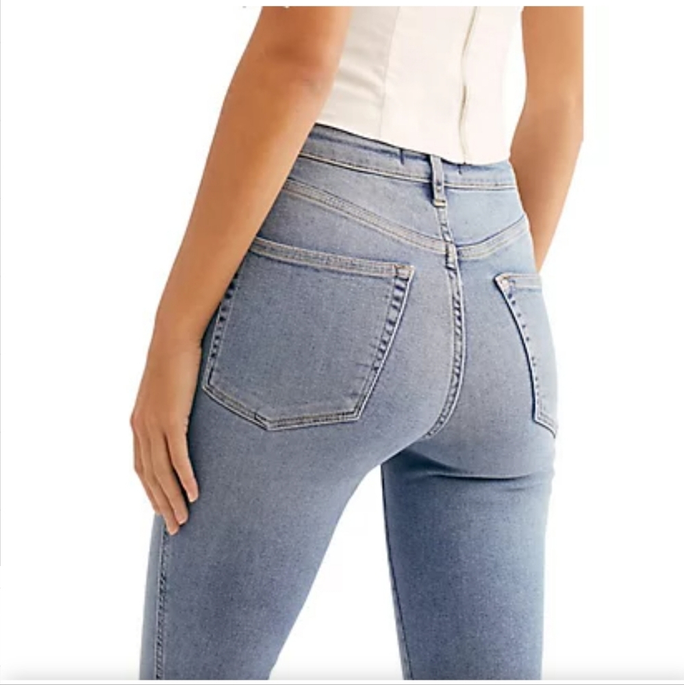Free People Raw High Rise Jeggings